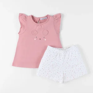 Pyjama Pinky mouse Rose/Blanc
