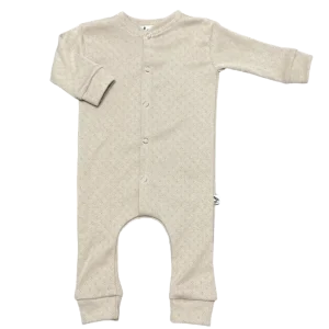Pyjama pointelle beige foncé