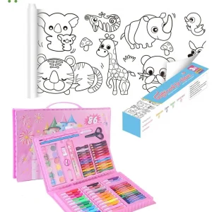 Rouleau de papier et Packet des couleur pour dessin