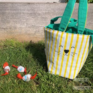 Panier de Pâques – « Rayures jaunes »