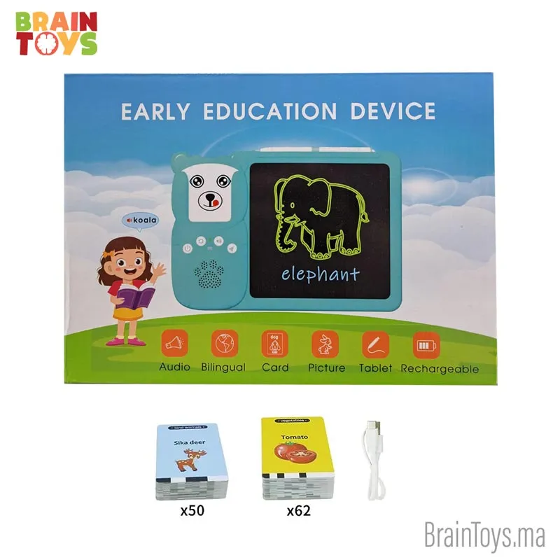 Cartes flash 2 en 1 pour enfants plus LCD Arabe et Anglais – Image 3