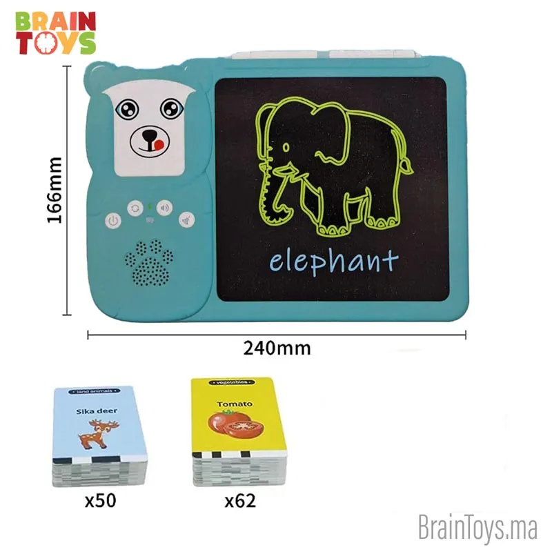 Cartes flash 2 en 1 pour enfants plus LCD Arabe et Anglais – Image 2