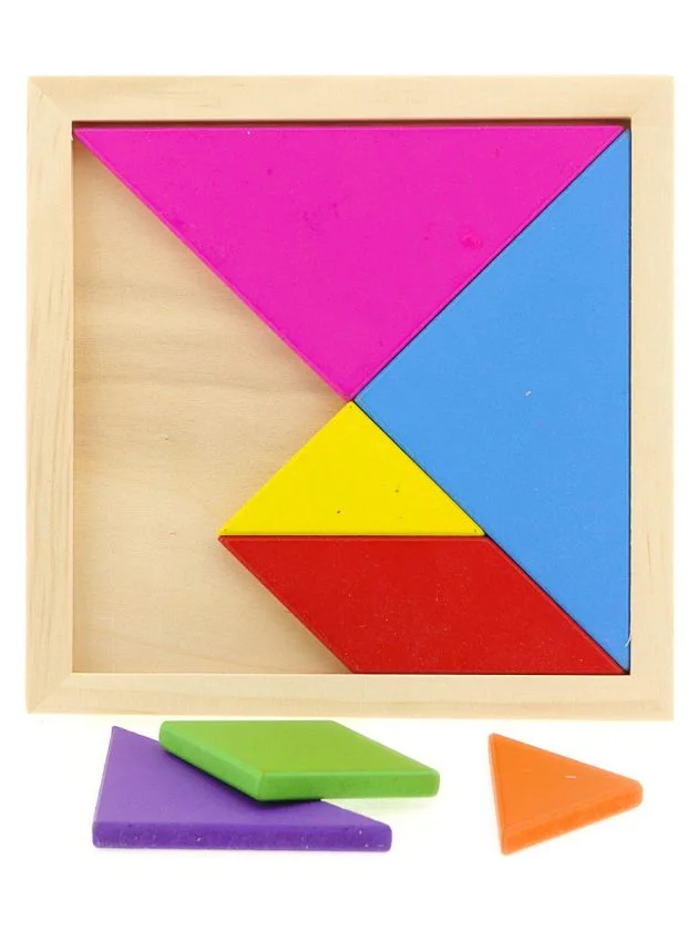 Tangram en bois avec modèles
