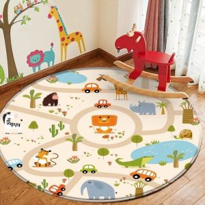 Tapis rond chambre garçon