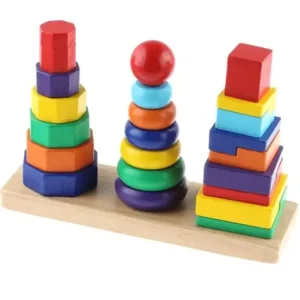 Tiges géométriques arc en ciel Montessori XL