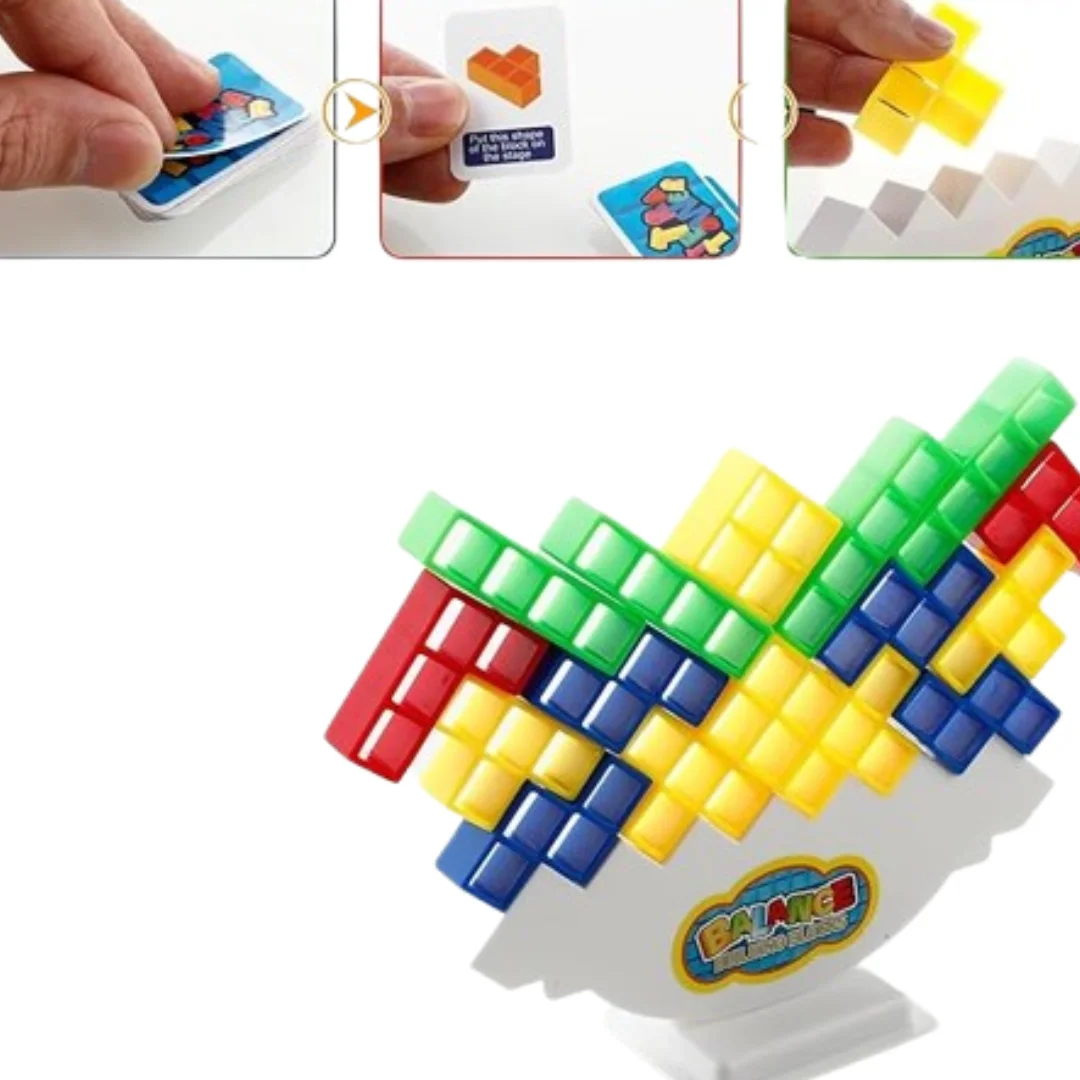 Jouet de construction d’équilibre : La tour de Tetris – Image 4
