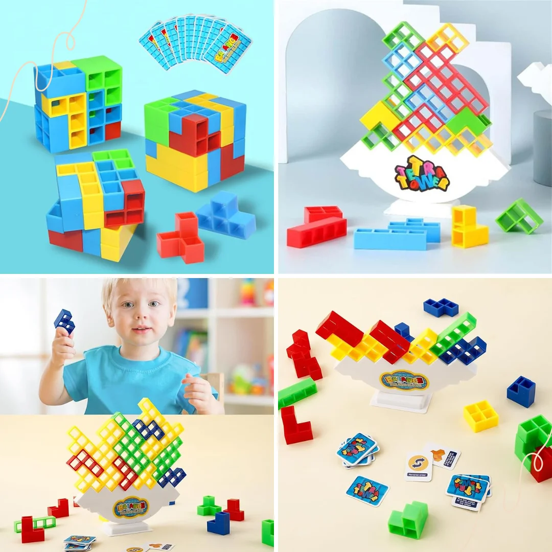 Jouet de construction d’équilibre : La tour de Tetris – Image 2
